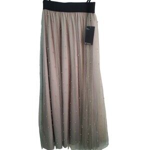 Trac Pearl Sparkle Midi Skirt Size M